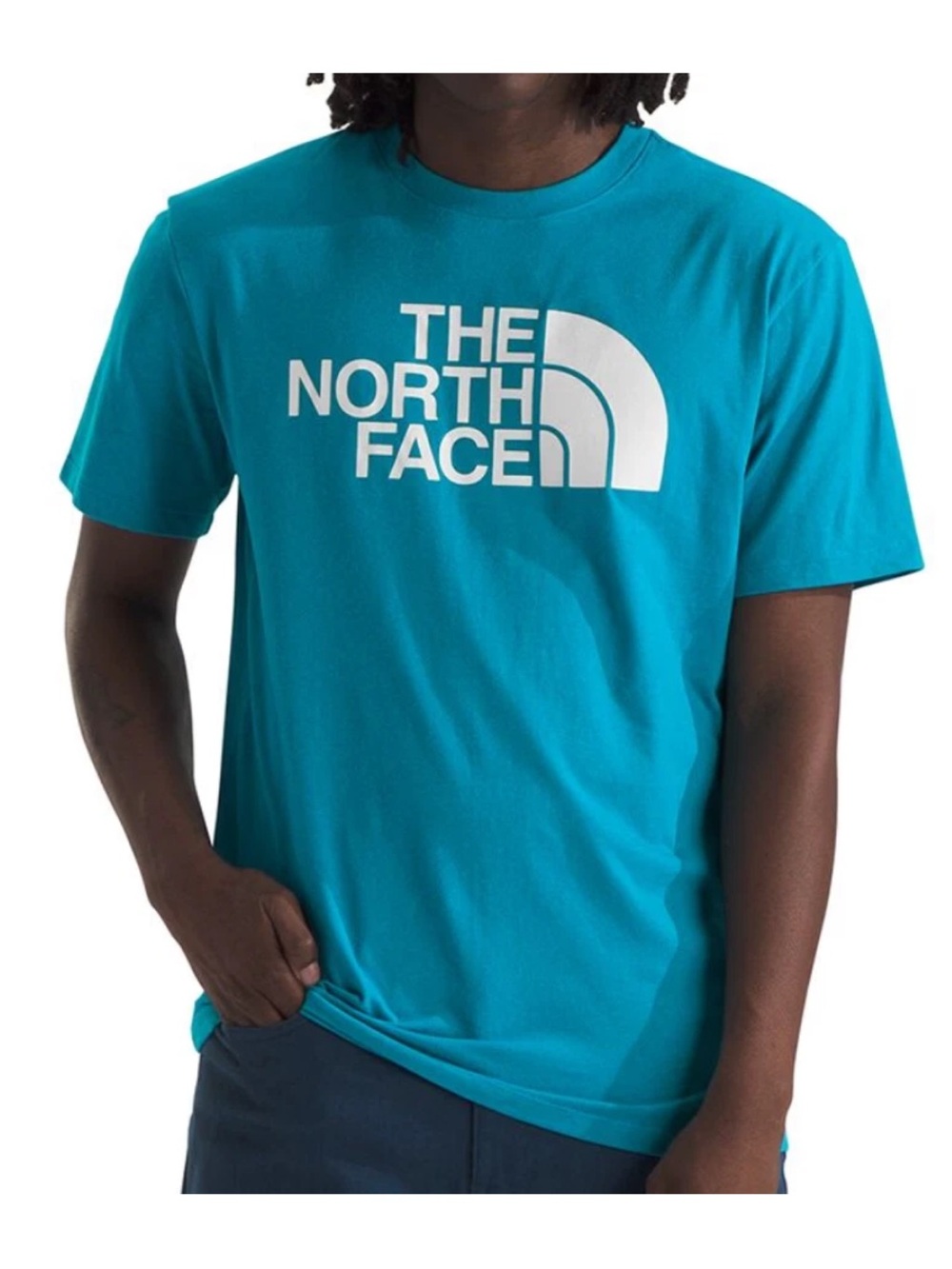 NWT The North Face Men’s Short Sleeve Half Dome Tee Alkaline Blue Small